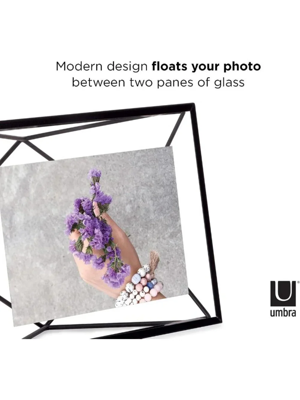 Modern Floating Metal Picture Frame 4x6 - Stylish Wall Decor for Home or Office